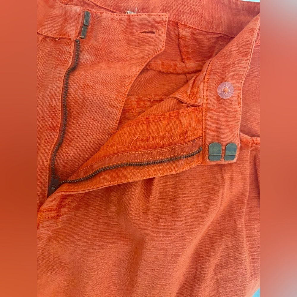 NEW FREE PEOPLE - Sweet Talk Chino Pants in Orange - Picture 7 of 9